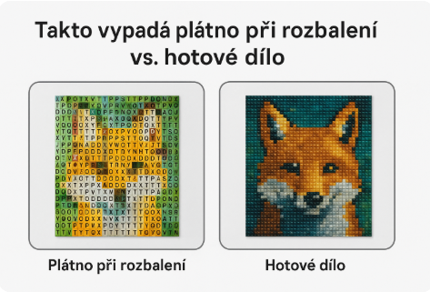 Šablona a hotový obrázek